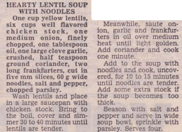 Hearty Lentil Soup with Noodles
